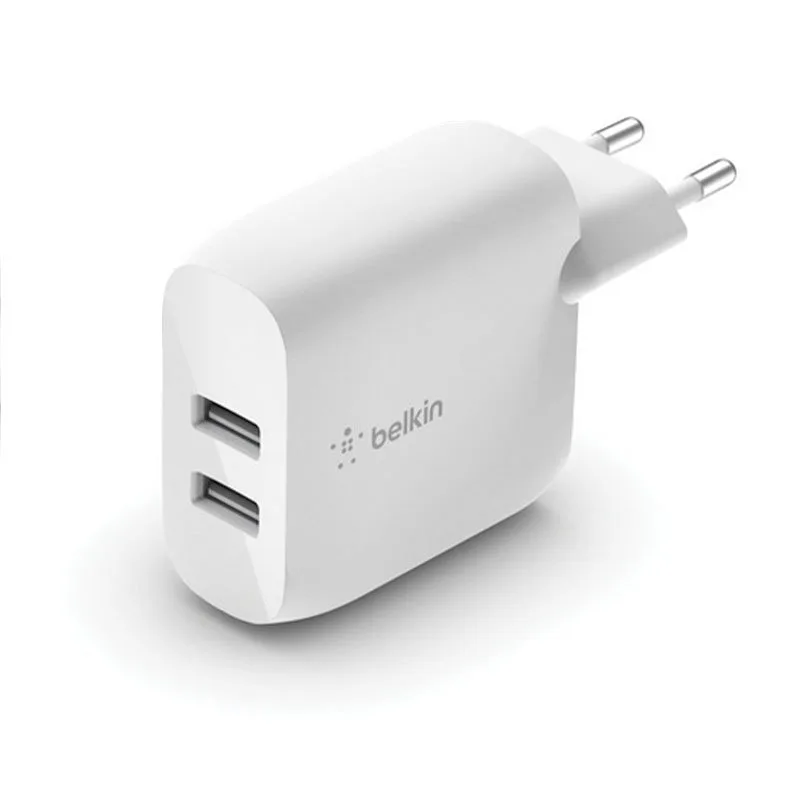 Belkin Boost Charge Dual USB-A Wall Charger 24W - White WCB002vfWH
