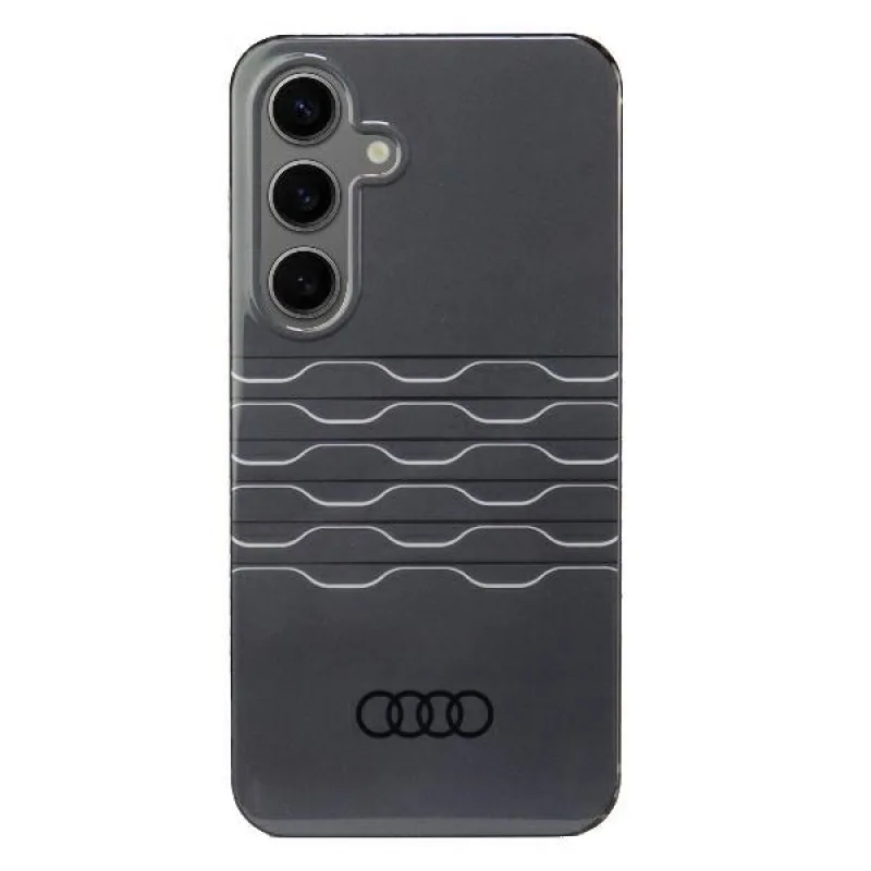 Puzdro s geometrickým vzorom Audi IML S24 S921 čierne/čierne pevné puzdro AU-IMLS24-A6/D3-BK