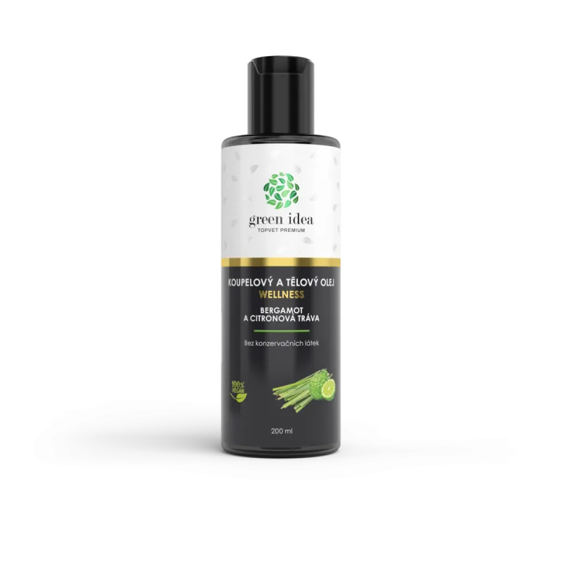 Green idea Bergamot a citrónová tráva – kúpeľový a telový olej 200 ml –