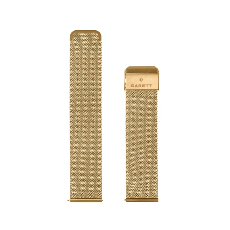 Garett univerzální řemínek 18 mm, zlatý kovový, typ Mesh gold STRAP_GLD…