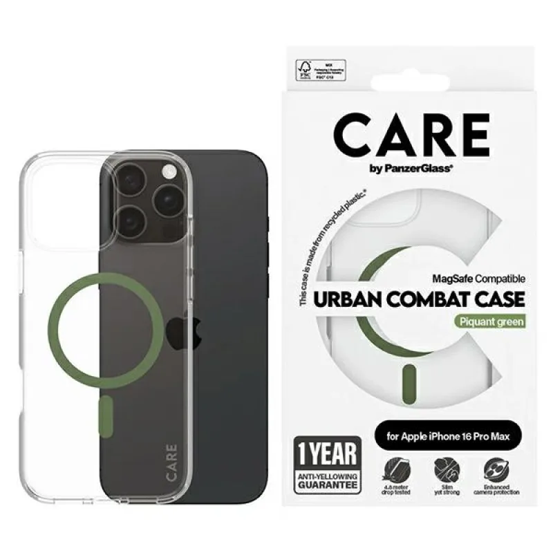 CARE by PanzerGlass Flagship Case iPhone 16 Pro Max 6,9" zelená/zelená MagSafe 1372