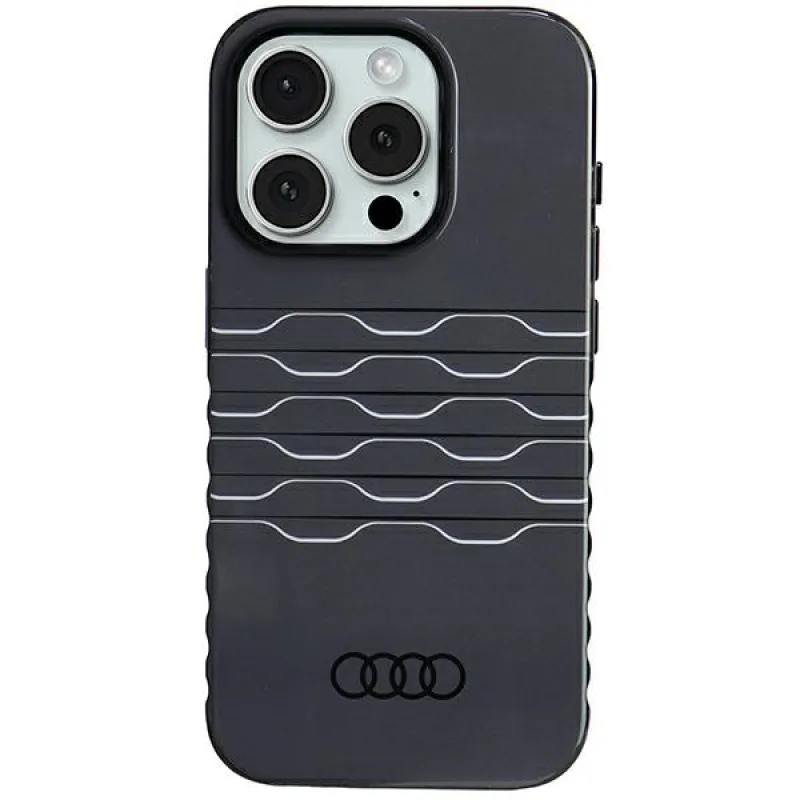 Puzdro Audi IML MagSafe pre iPhone 15 Pro - čierne