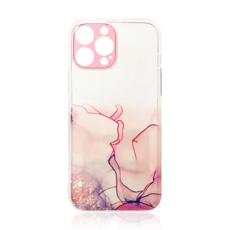 Mramorové puzdro na iPhone 12 Pro Gel Cover Marble Pink