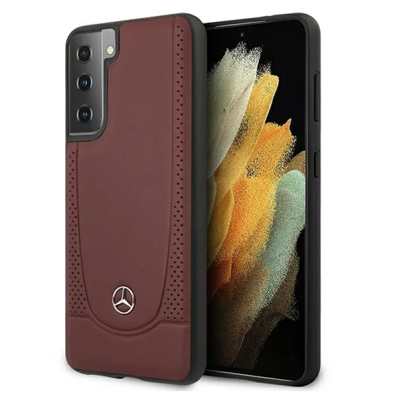 Puzdro Mercedes Urban Line pre Samsung Galaxy S21+ - červené