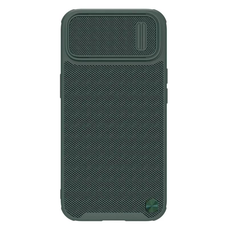Pancierový kryt Nillkin Textured S Case na iPhone 14 Plus s krytom fotoaparátu zelenej farby