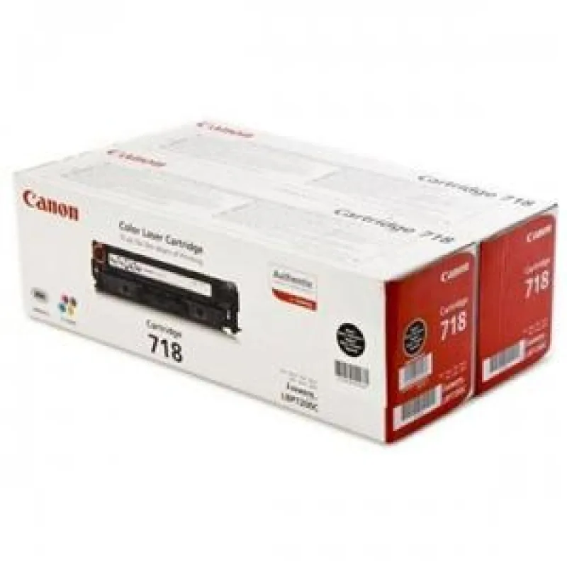 Canon toner CRG-718BK, čierny - 2 pack 2662B005
