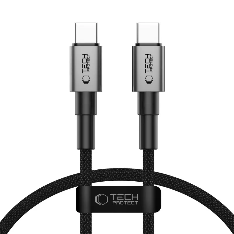 Kábel Tech-Protect UltraBoost DNA USB-C PD60W/3A 25 cm – sivý