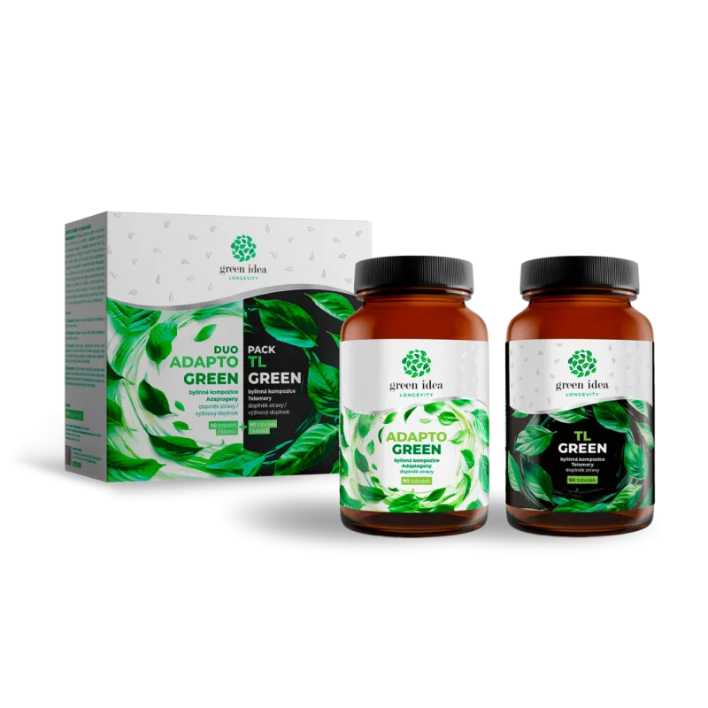 Green idea LONGEVITY DUOPACK - ADAPTO GREEN + TL GREEN - 180 kapsúl -