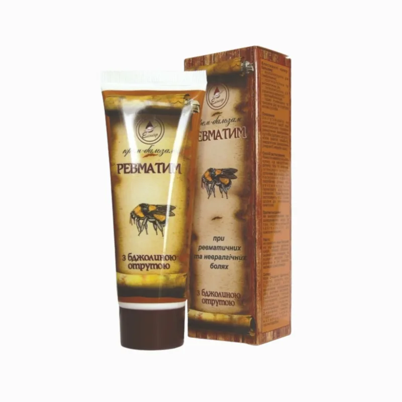 Elixir Krém Revmatim - pri problémoch s kĺbmi, pohybového aparátu, bolestiach chrbtice, pri reumatických ochoreniach 75ml 75ml