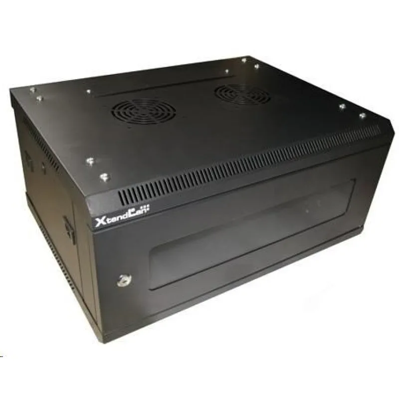 XtendLan 19" nástěnný rozvaděč 4U 600x450, nosnost 60 kg, skleněné…