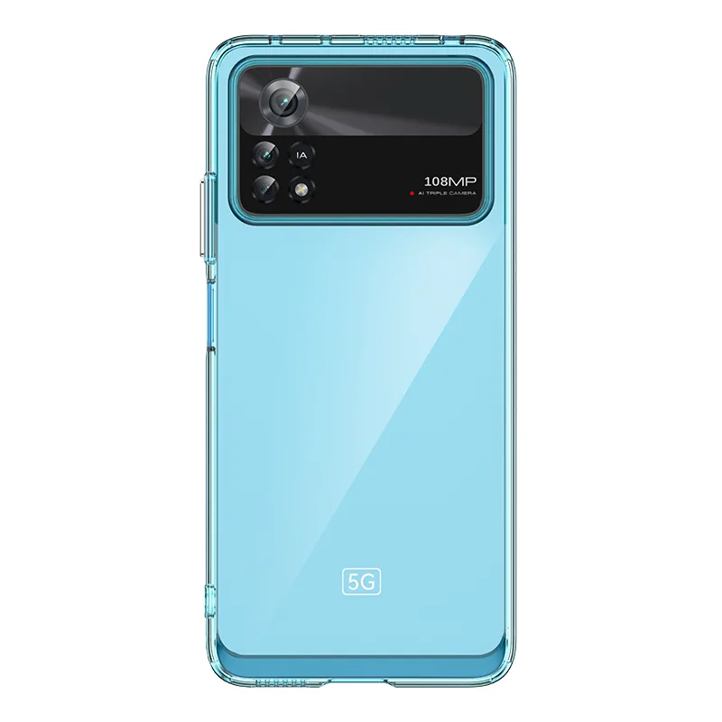 Outer Space Case pre kryt Xiaomi Poco X4 Pro 5G s pružným rámom modrej farby