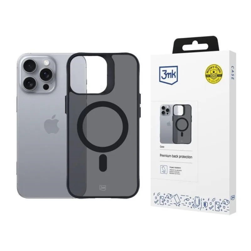 3mk ochranný kryt Smoke MagCase pro Apple iPhone 16 Pro Max 5903108586689