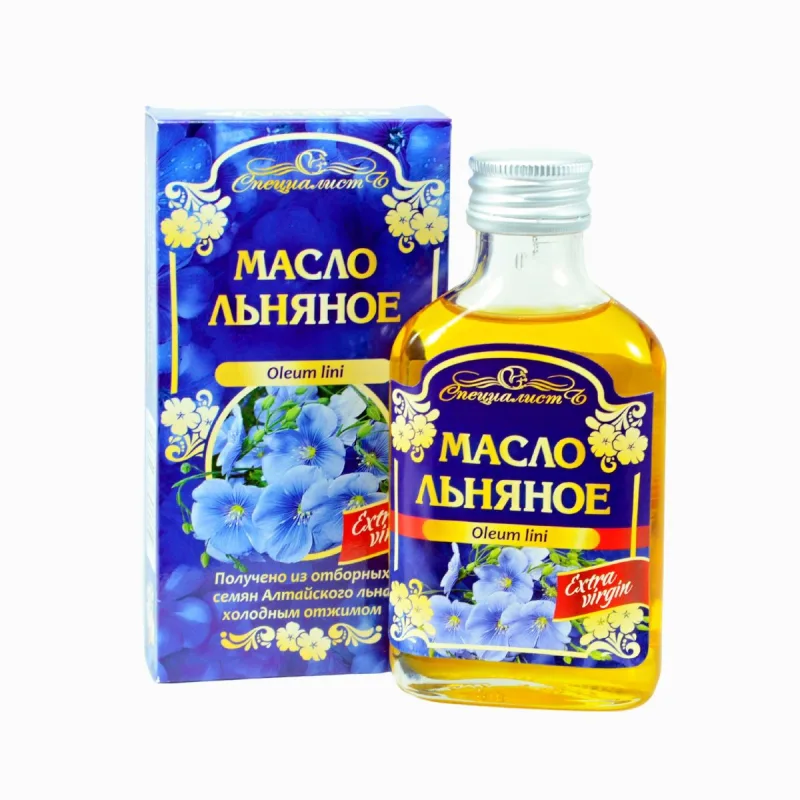 Specialist 100% ľanový olej, za studena lisovaný, panenský - Objem: 100 ml
