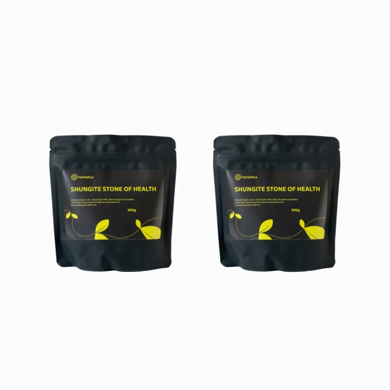 Herbatica Zvýhodnený set: 2 x Minerál šungit drť - prírodný filter vody 500g -