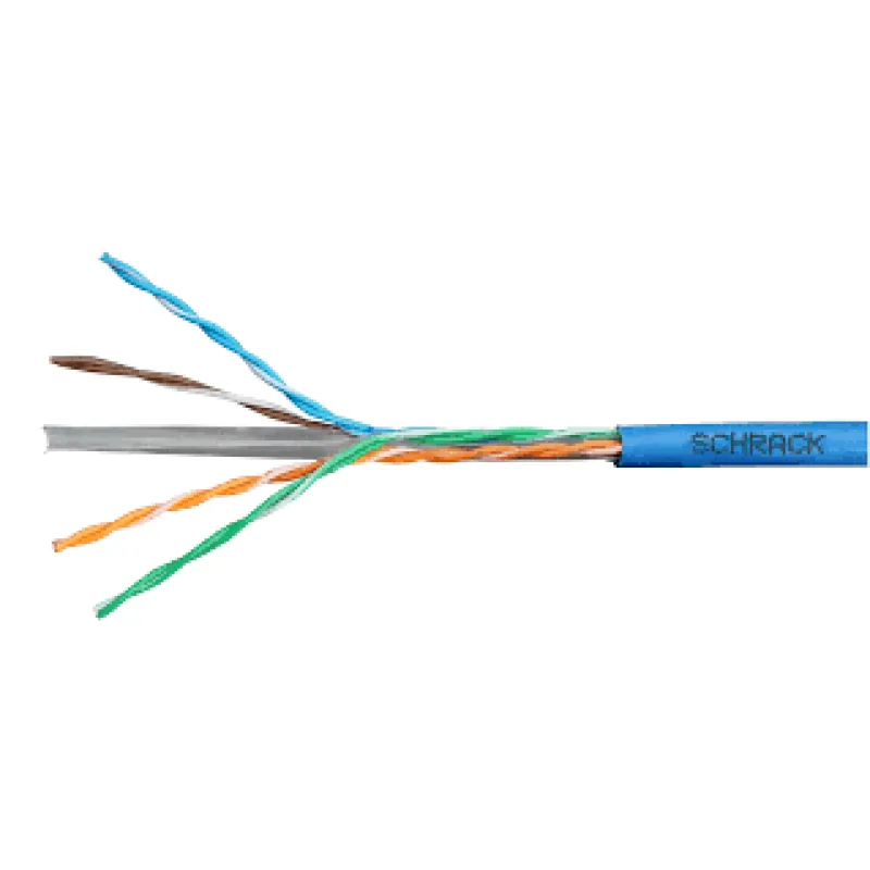 Kábel U/ UTP Cat.6 4x2xAWG24 300 MHz, LS0H modrý, Eca, drôt HSEKU423H4