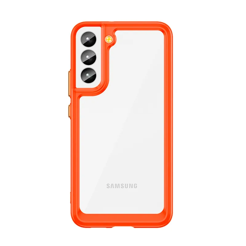 Kryt Outer Space Case pre Samsung Galaxy S22 + (S22 Plus) pevný kryt s gélovým rámom červený