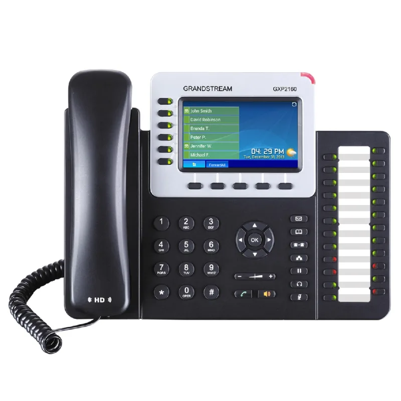 Grandstream GXP2160, 4, 3" TFT bar. displej, 6 SIP účtov, 5 prog. hr., 24…