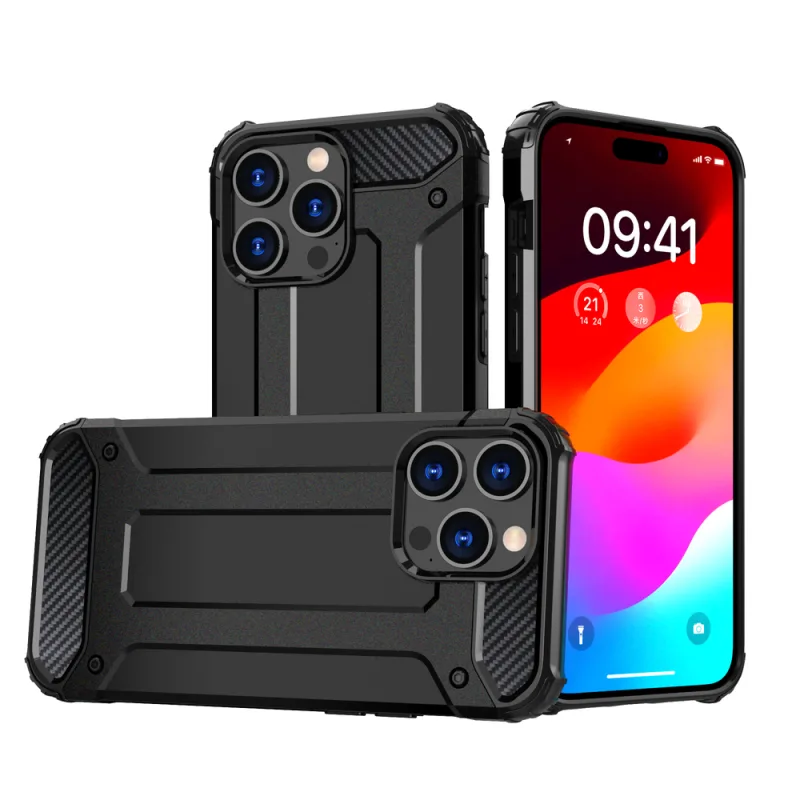 Kryt iPhone 15 Pro Hybrid Armor – čierny