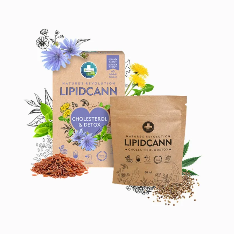 Annabis LIPIDCANN CHOLESTEROL a DETOX doplnok stravy - 60 tabliet -
