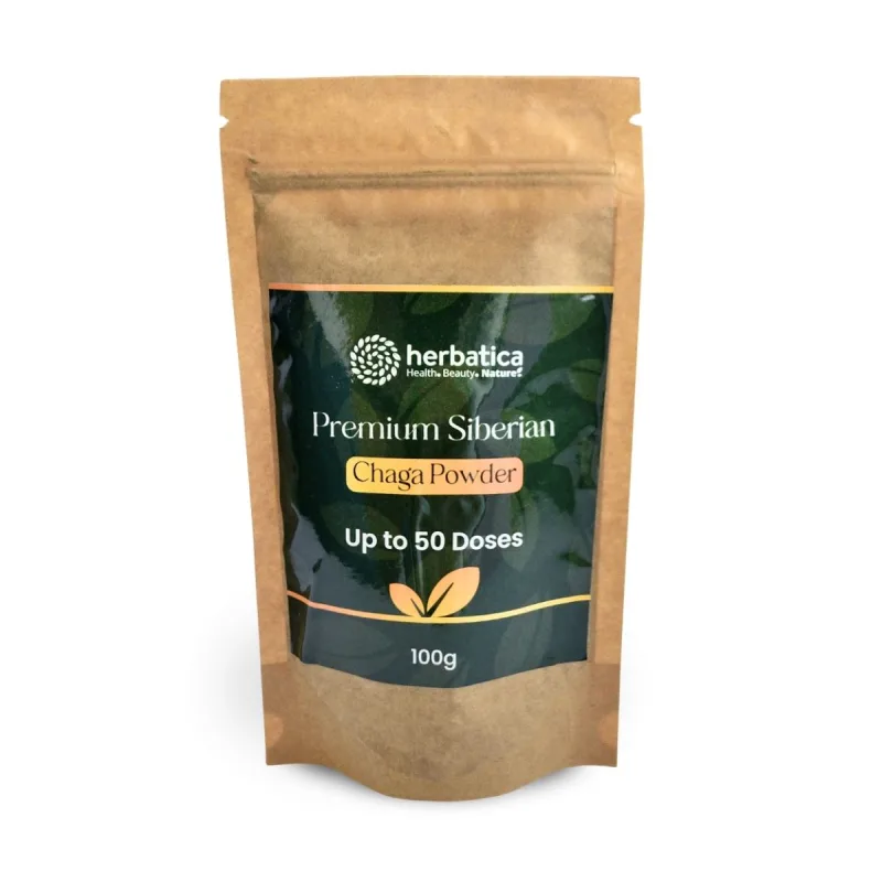 Herbatica Prémiová čaga sibírska 100% prášok - 100g -