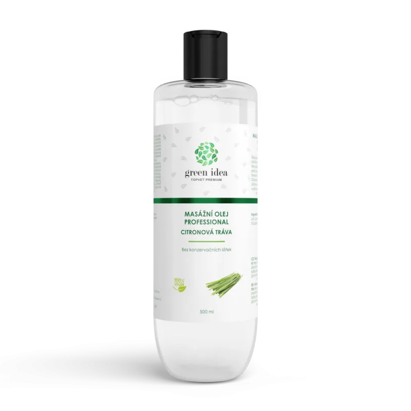 Green idea Citrónová tráva – masážny olej 500 ml –