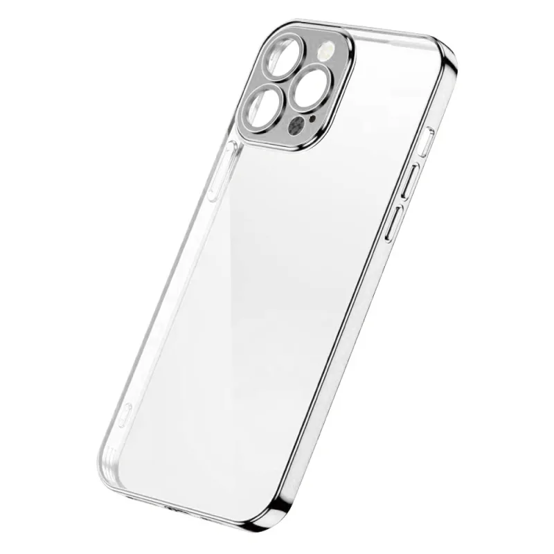Kryt Joyroom Chery Mirror Case pre iPhone 13 Pro s kovovým rámom strieborný (JR-BP908 strieborný)