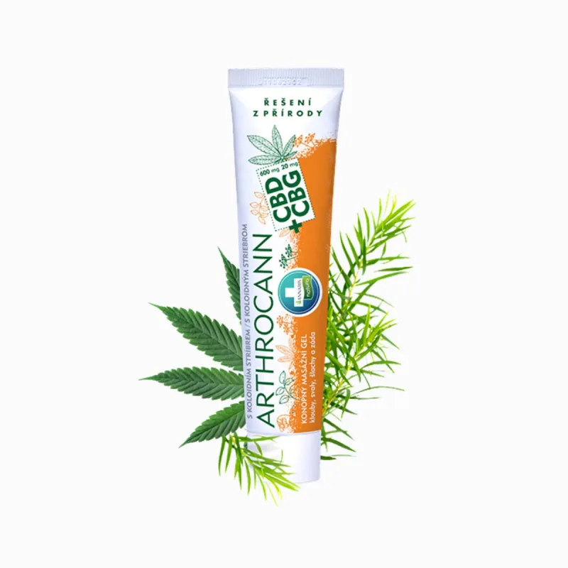 Annabis ARTHROCANN konopný masážny gél CBD+CBG s koloidným striebrom na kĺby, svaly a chrbát - 75 ml -