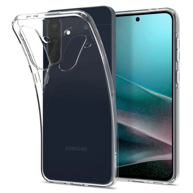 Puzdro Spigen z tekutých kryštálov pre Samsung Galaxy A36 5G – priehľadné