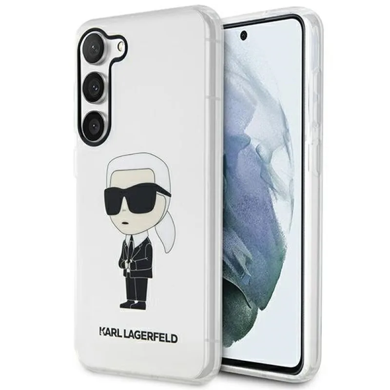 Karl Lagerfeld KLHCS23SHNIKTCT S23 S911 priehľadné pevné puzdro Ikonik Karl Lagerfeld