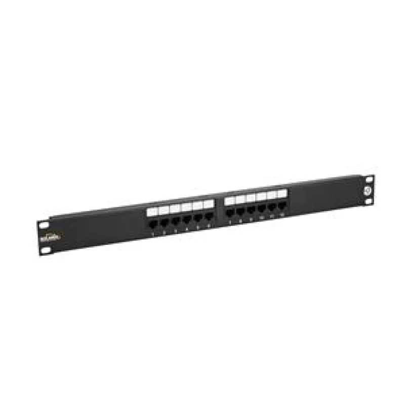19" patch panel Solarix 12 x RJ45 CAT5E UTP 150 MHz čierny 1U SX12-5E-UTP…