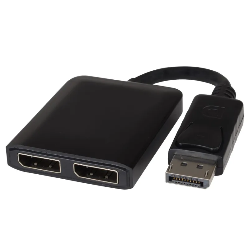 PremiumCord adaptér DisplayPort - 2x DisplayPort, rozšírenie + zrkadlenie…