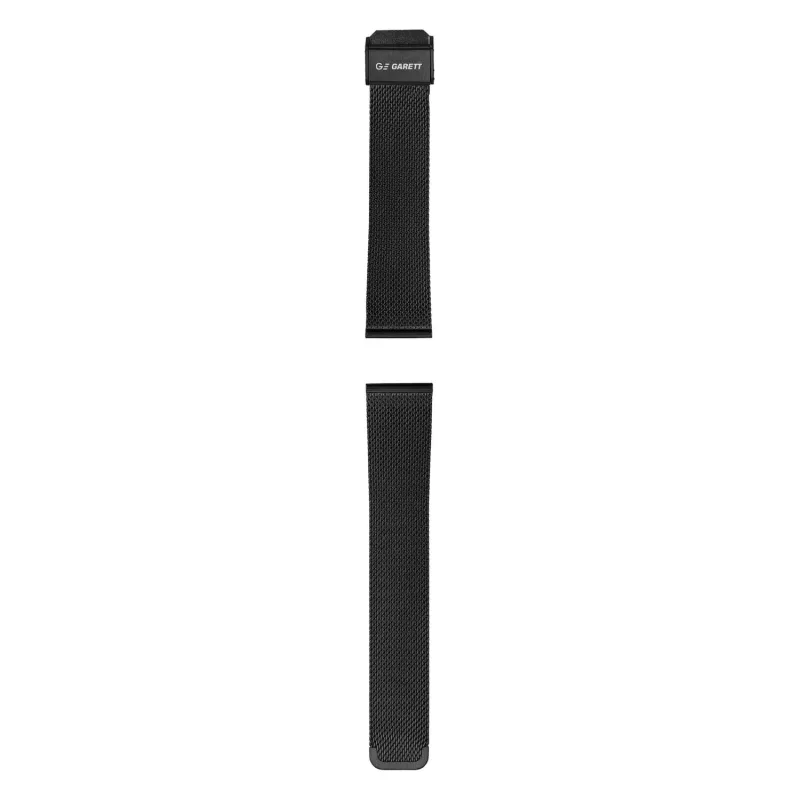 Garett univerzální řemínek 20 mm, černý kovový, typ Mesh STRAP_BLK_STL…