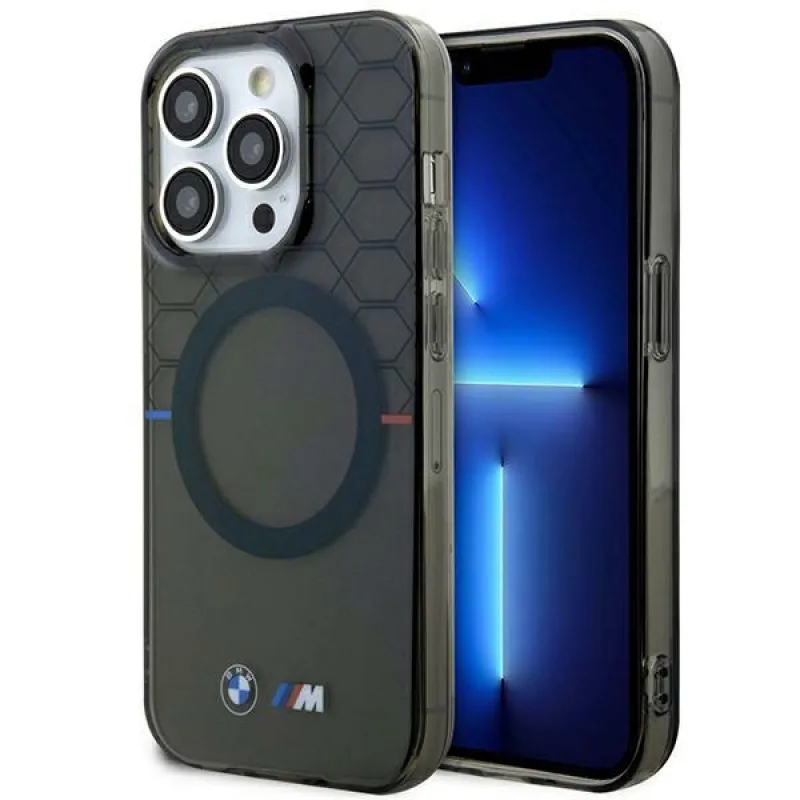 Puzdro BMW BMHMP14XHGPK iPhone 14 Pro Max 6,7" sivo/sivé pevné puzdro Pattern MagSafe