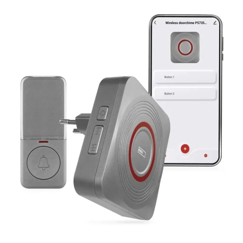 EMOS GoSmart Domový bezdrôtový zvonček P5735SS do zásuvky s WiFi