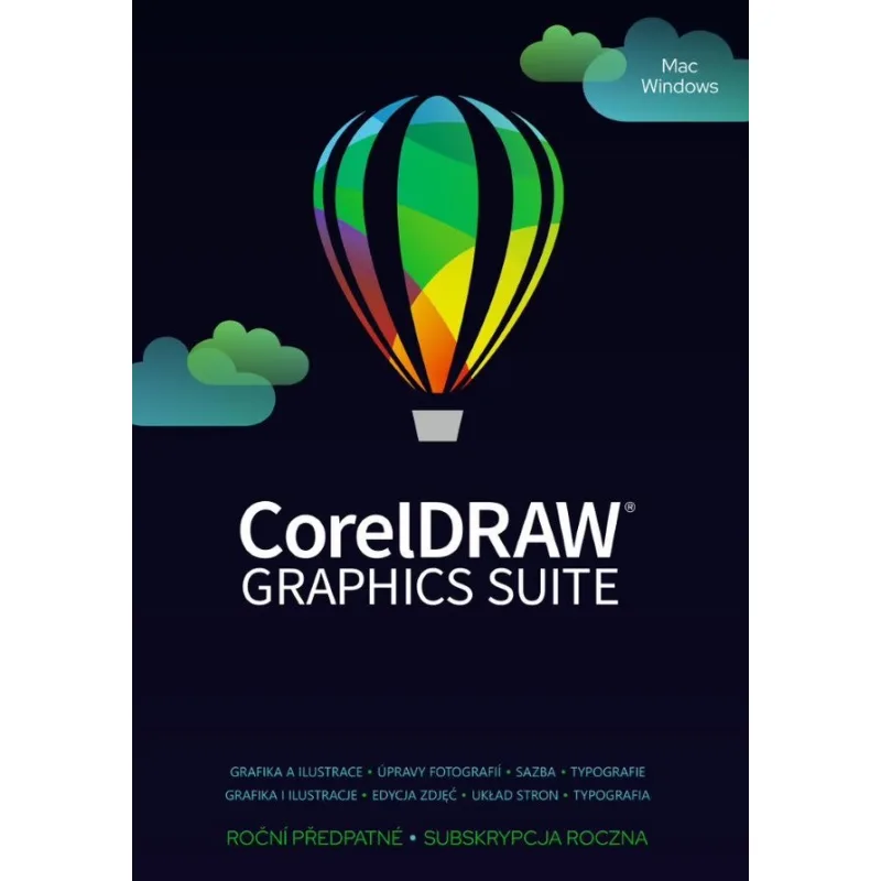 CorelDRAW Graphics Suite 365-dňové predplatné. (2501+) LCCDGSSUB15