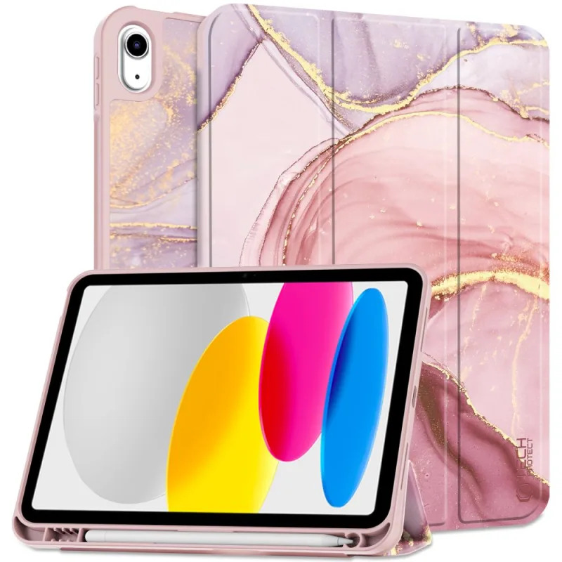 Puzdro na pero Tech-Protect SC pre iPad 10,9" 2022 – ružový mramor
