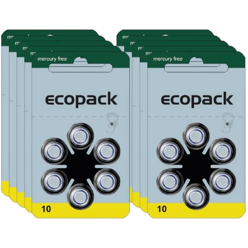 VARTA ECOPACK 10 / PR70, baterie do naslouchadel. Balení 10xBL6