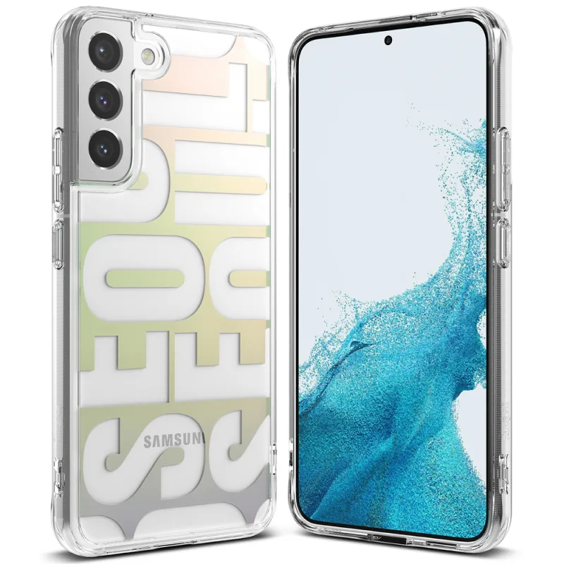 Púzdro Ringke Fusion Design Armored Case s gélovým rámom pre Samsung Galaxy S22 + (S22 Plus) priehľadné (Seoul) (F593R89)