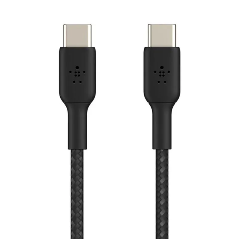 Belkin kábel Boost Charge Braided USB-C to USB-C 2m - Black CAB004bt2MBK