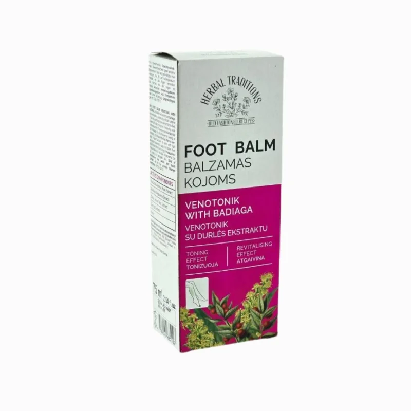 Herbal Traditions Krém-balzam na nohy s výťažkami z bylín a badyagy - 75ml -