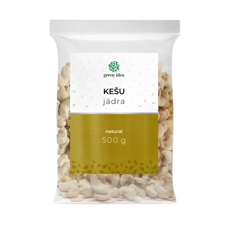 Green idea Kešu jadrá natural 500 g -
