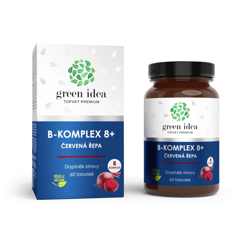 Green idea B-komplex 8+ červená repa - 60 kapsúl -