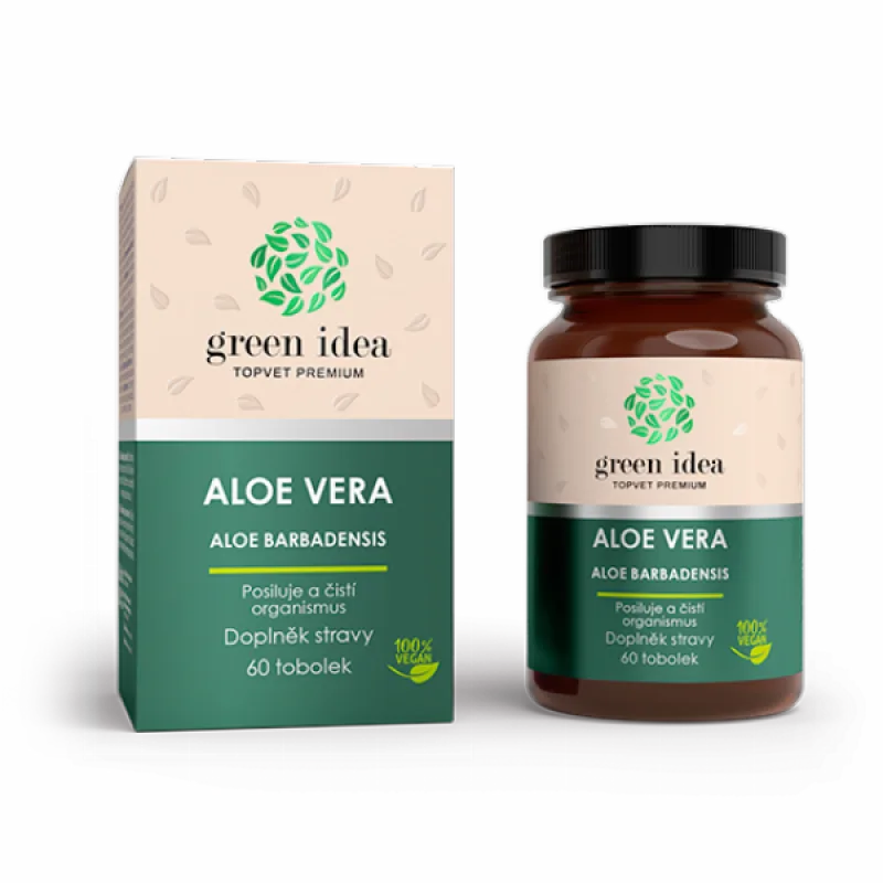 Green idea Aloe vera – bylinný extrakt – 60 kapsúl –