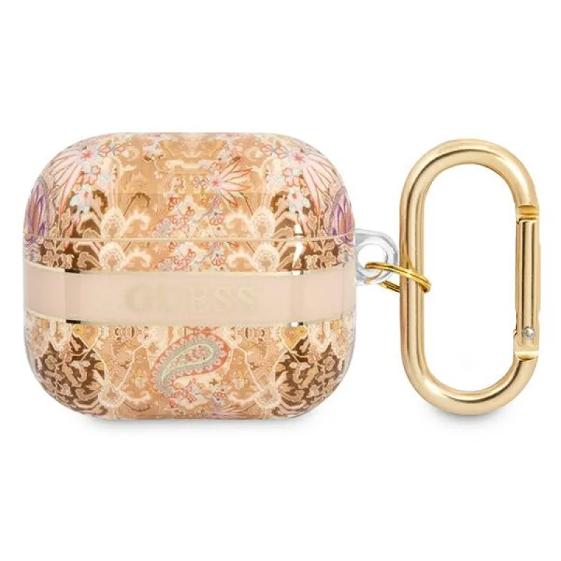Guess GUA3HHFLD kryt AirPods 3 zlato/zlatý Paisley Strap Collection