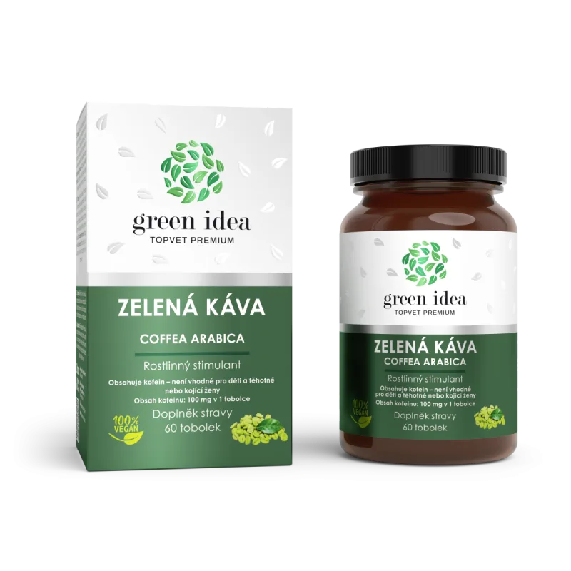 Green idea Zelená káva bylinný extrakt – 60 kapsúl –