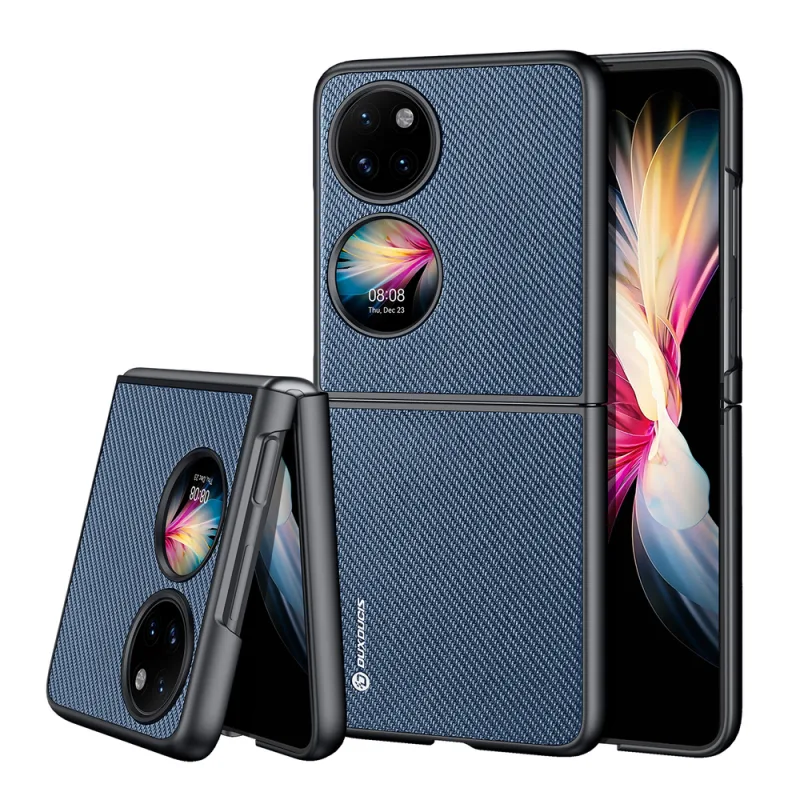 Puzdro Dux Ducis Fino je vyrobené z nylonového materiálu Huawei P50 Pocket blue