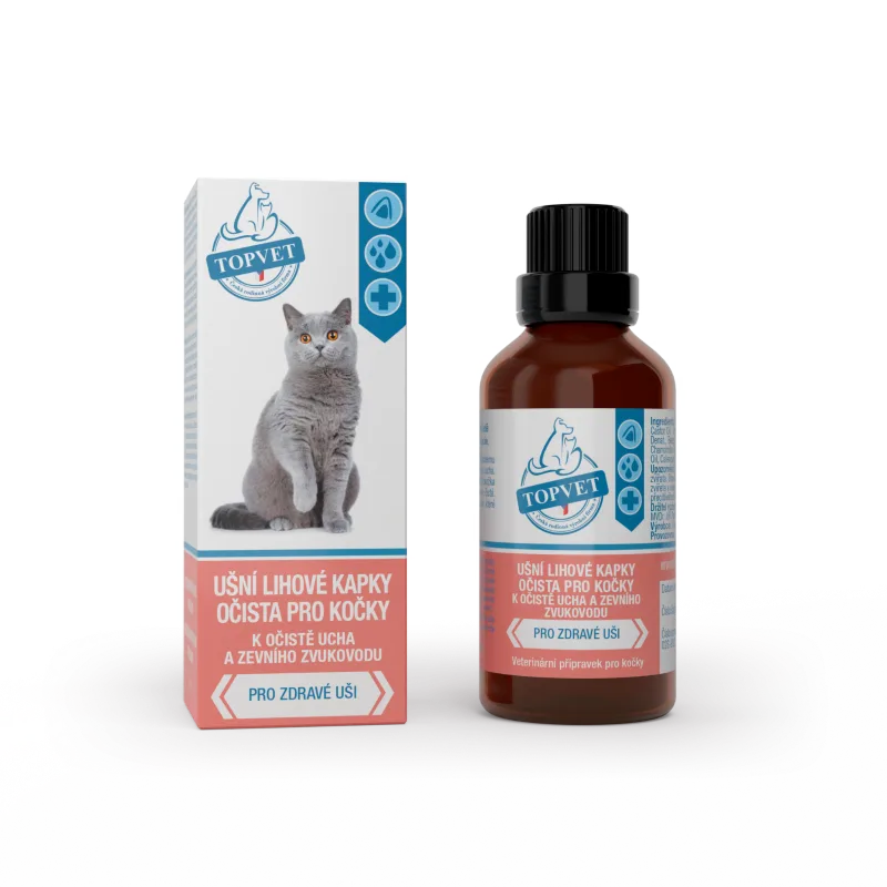 Green idea Ušné liehové kvapky - očista pre mačky 50 ml -