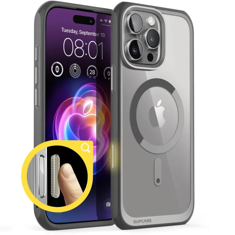 Puzdro Supcase UB Mag Case s MagSafe pre iPhone 16 Pro Max – šedé