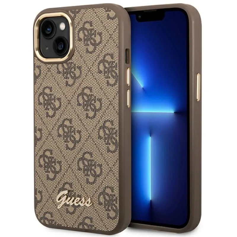 Guess GUHCP14MHG4SHW iPhone 14 Plus 6,7" hnedé/hnedé pevné puzdro 4G Vintage Gold Logo