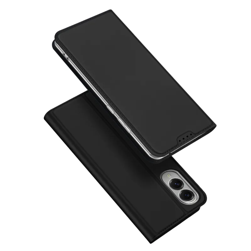 Puzdro Dux Ducis Skin Pro pre Samsung Galaxy S25 Edge s flipom a slotom na kartu – čierne